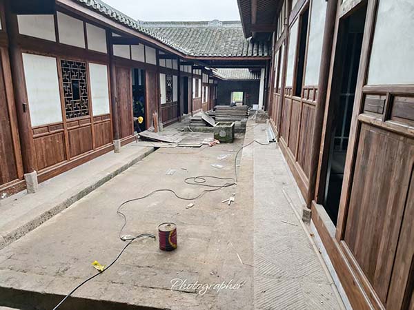 四川内江曾家大院施工现场